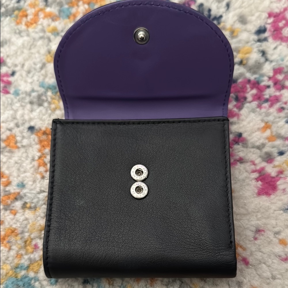 Royce Black and Purple Leather Wallet - Picture 8 of 9